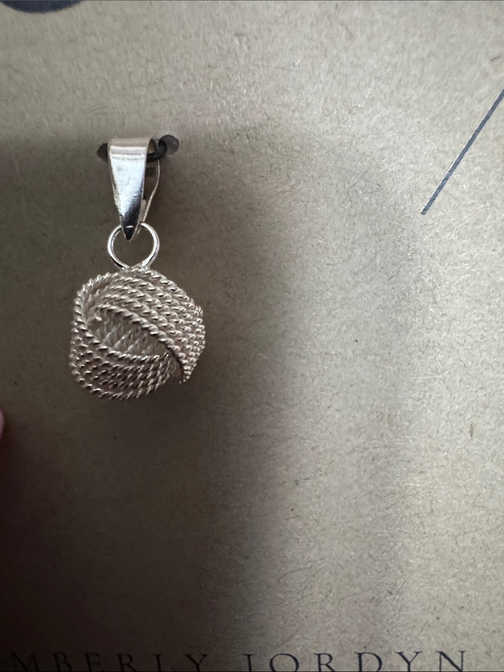 Sterling Silver Twisted Knot Pendant - Picture 3 of 3
